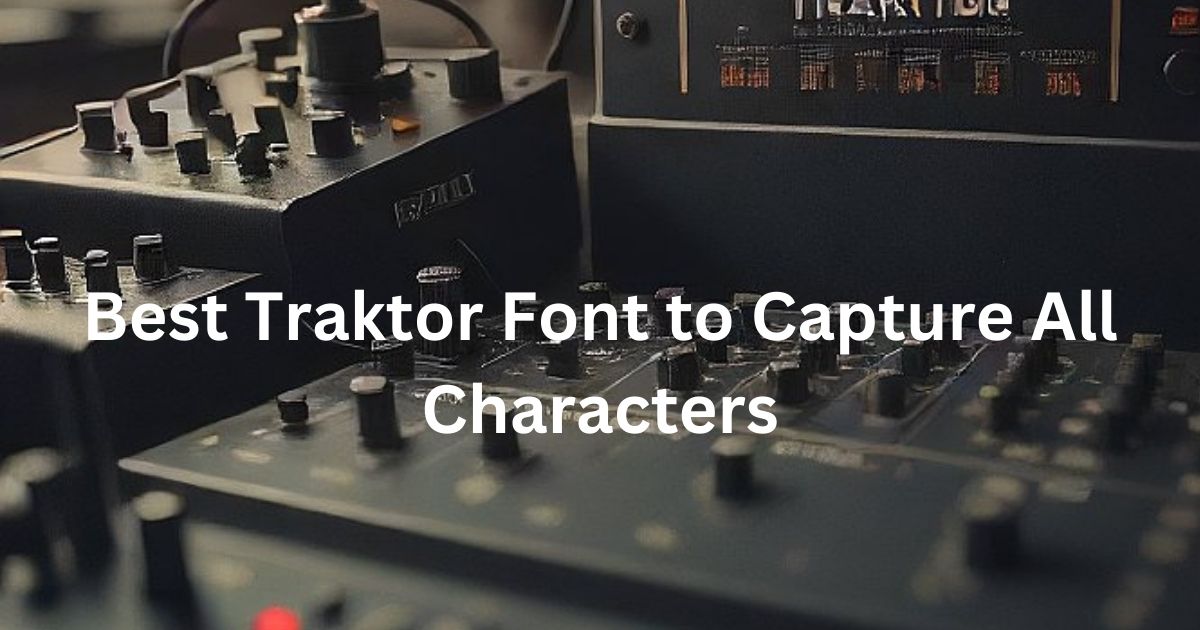 Best Traktor Font to Capture All Characters